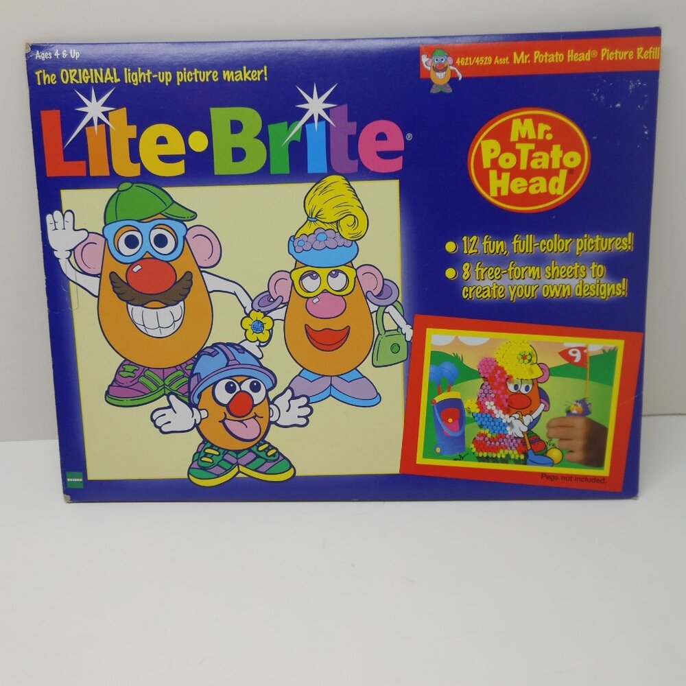 1998 Hasbro Lite-Brite Mr. Potato Head Picture Refill New/Sealed